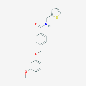 molecular formula C20H19NO3S B213711 4-[(3-methoxyphenoxy)methyl]-N-(thiophen-2-ylmethyl)benzamide 