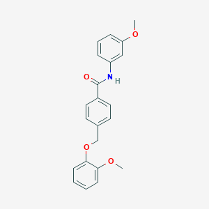 molecular formula C22H21NO4 B213712 4-[(2-methoxyphenoxy)methyl]-N-(3-methoxyphenyl)benzamide 