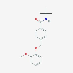 molecular formula C19H23NO3 B213713 N-tert-butyl-4-[(2-methoxyphenoxy)methyl]benzamide 