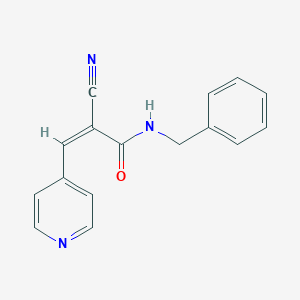 molecular formula C16H13N3O B213728 N-benzyl-2-cyano-3-(4-pyridinyl)acrylamide 