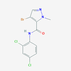 molecular formula C11H8BrCl2N3O B213729 4-bromo-N-(2,4-dichlorophenyl)-1-methyl-1H-pyrazole-5-carboxamide 