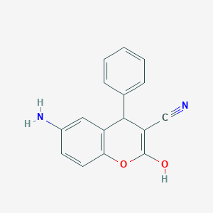 molecular formula C16H12N2O2 B213734 6-amino-2-hydroxy-4-phenyl-4H-chromene-3-carbonitrile 