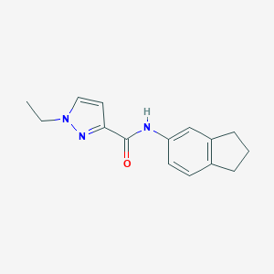molecular formula C15H17N3O B213743 N-(2,3-dihydro-1H-inden-5-yl)-1-ethyl-1H-pyrazole-3-carboxamide 