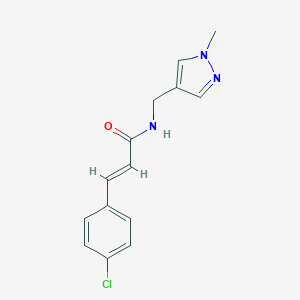 molecular formula C14H14ClN3O B213744 3-(4-chlorophenyl)-N-[(1-methyl-1H-pyrazol-4-yl)methyl]acrylamide 