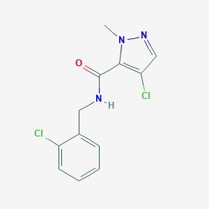 molecular formula C12H11Cl2N3O B213747 4-chloro-N-(2-chlorobenzyl)-1-methyl-1H-pyrazole-5-carboxamide 