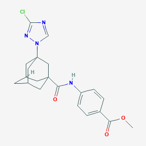 molecular formula C21H23ClN4O3 B213749 methyl 4-({[3-(3-chloro-1H-1,2,4-triazol-1-yl)-1-adamantyl]carbonyl}amino)benzoate 