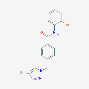 N-(2-bromophenyl)-4-[(4-bromo-1H-pyrazol-1-yl)methyl]benzamide