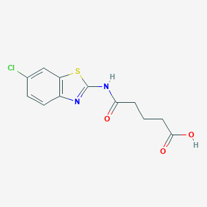 molecular formula C12H11ClN2O3S B213753 5-[(6-Chloro-1,3-benzothiazol-2-yl)amino]-5-oxopentanoic acid 