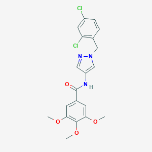 molecular formula C20H19Cl2N3O4 B213762 N-[1-(2,4-dichlorobenzyl)-1H-pyrazol-4-yl]-3,4,5-trimethoxybenzamide 