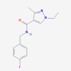 molecular formula C14H16FN3O B213764 1-ethyl-N-(4-fluorobenzyl)-3-methyl-1H-pyrazole-4-carboxamide 