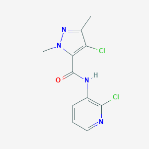 molecular formula C11H10Cl2N4O B213770 4-chloro-N-(2-chloro-3-pyridinyl)-1,3-dimethyl-1H-pyrazole-5-carboxamide 