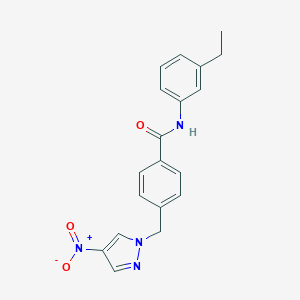 molecular formula C19H18N4O3 B213771 N-(3-ethylphenyl)-4-({4-nitro-1H-pyrazol-1-yl}methyl)benzamide 