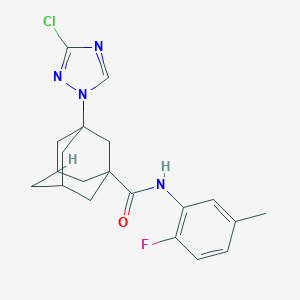 molecular formula C20H22ClFN4O B213773 3-(3-chloro-1H-1,2,4-triazol-1-yl)-N-(2-fluoro-5-methylphenyl)-1-adamantanecarboxamide 