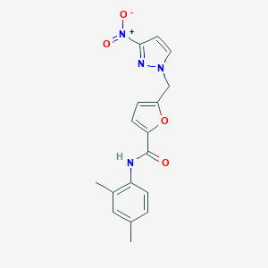 molecular formula C17H16N4O4 B213774 N-(2,4-dimethylphenyl)-5-({3-nitro-1H-pyrazol-1-yl}methyl)-2-furamide 