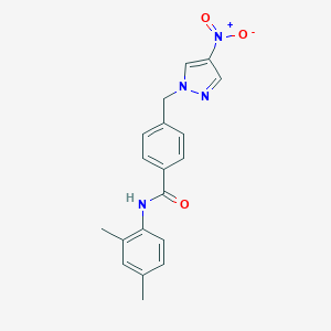 molecular formula C19H18N4O3 B213778 N-(2,4-dimethylphenyl)-4-({4-nitro-1H-pyrazol-1-yl}methyl)benzamide 