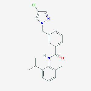 molecular formula C21H22ClN3O B213781 3-[(4-chloro-1H-pyrazol-1-yl)methyl]-N-(2-isopropyl-6-methylphenyl)benzamide 