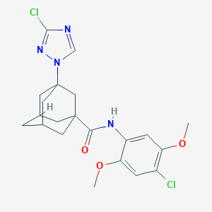N-(4-chloro-2,5-dimethoxyphenyl)-3-(3-chloro-1H-1,2,4-triazol-1-yl)-1-adamantanecarboxamide