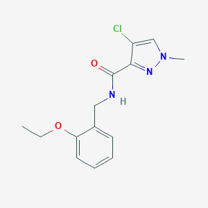 molecular formula C14H16ClN3O2 B213785 4-chloro-N-(2-ethoxybenzyl)-1-methyl-1H-pyrazole-3-carboxamide 
