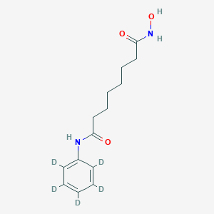 molecular formula C14H20N2O3 B021379 亚甲基二苯酰胺-d5 异羟肟酸 CAS No. 1132749-48-4