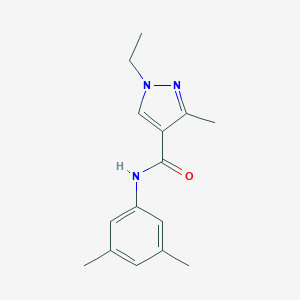 molecular formula C15H19N3O B213790 N-(3,5-dimethylphenyl)-1-ethyl-3-methyl-1H-pyrazole-4-carboxamide 