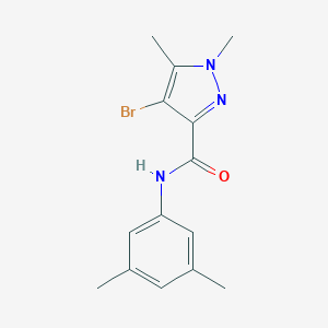 molecular formula C14H16BrN3O B213791 4-bromo-N-(3,5-dimethylphenyl)-1,5-dimethyl-1H-pyrazole-3-carboxamide 