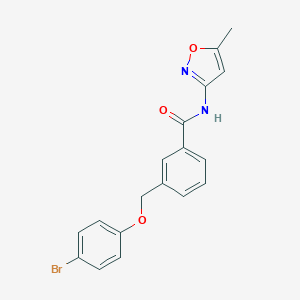 molecular formula C18H15BrN2O3 B213799 3-[(4-溴苯氧基)甲基]-N-(5-甲基-3-异噁唑基)苯甲酰胺 