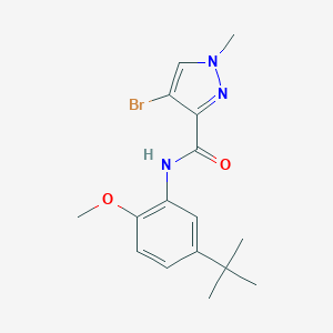 molecular formula C16H20BrN3O2 B213802 4-bromo-N-(5-tert-butyl-2-methoxyphenyl)-1-methyl-1H-pyrazole-3-carboxamide 