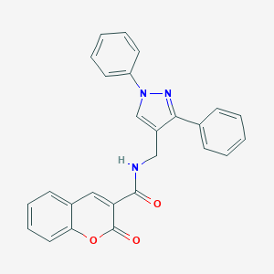 molecular formula C26H19N3O3 B213803 N-[(1,3-diphenyl-1H-pyrazol-4-yl)methyl]-2-oxo-2H-chromene-3-carboxamide 