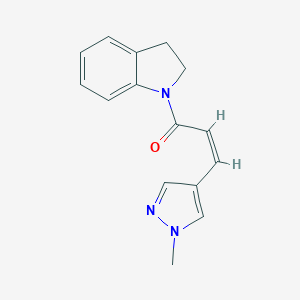 molecular formula C15H15N3O B213805 1-[3-(1-methyl-1H-pyrazol-4-yl)acryloyl]indoline 