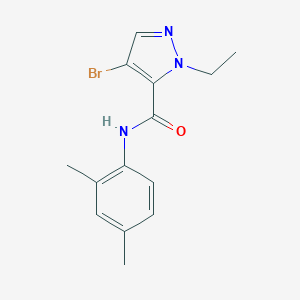 molecular formula C14H16BrN3O B213809 4-bromo-N-(2,4-dimethylphenyl)-1-ethyl-1H-pyrazole-5-carboxamide 
