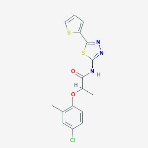 molecular formula C16H14ClN3O2S2 B213810 2-(4-chloro-2-methylphenoxy)-N-(5-thien-2-yl-1,3,4-thiadiazol-2-yl)propanamide 