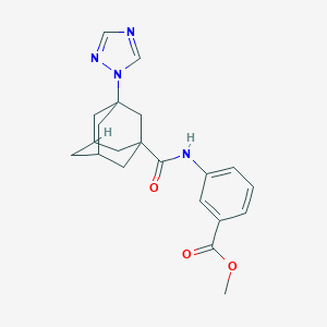 molecular formula C21H24N4O3 B213813 methyl 3-({[3-(1H-1,2,4-triazol-1-yl)-1-adamantyl]carbonyl}amino)benzoate 