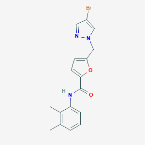 molecular formula C17H16BrN3O2 B213815 5-[(4-bromo-1H-pyrazol-1-yl)methyl]-N-(2,3-dimethylphenyl)-2-furamide 