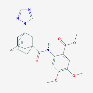 molecular formula C23H28N4O5 B213818 methyl 4,5-dimethoxy-2-({[3-(1H-1,2,4-triazol-1-yl)-1-adamantyl]carbonyl}amino)benzoate 