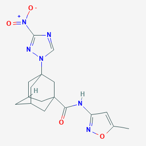 molecular formula C17H20N6O4 B213822 3-{3-nitro-1H-1,2,4-triazol-1-yl}-N-(5-methyl-3-isoxazolyl)-1-adamantanecarboxamide 