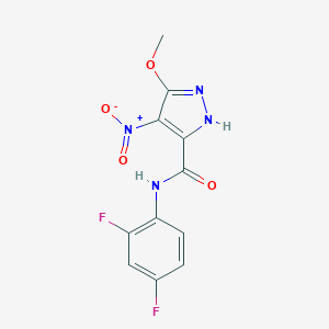 molecular formula C11H8F2N4O4 B213823 N-(2,4-difluorophenyl)-3-methoxy-4-nitro-1H-pyrazole-5-carboxamide 