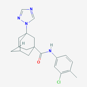 N-(3-chloro-4-methylphenyl)-3-(1H-1,2,4-triazol-1-yl)adamantane-1-carboxamide