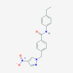 molecular formula C19H18N4O3 B213833 N-(4-ethylphenyl)-4-({4-nitro-1H-pyrazol-1-yl}methyl)benzamide 