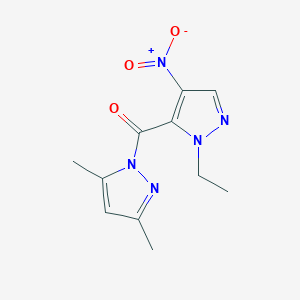 molecular formula C11H13N5O3 B213843 （3,5-二甲基-1-吡唑基）-（2-乙基-4-硝基-3-吡唑基）甲酮 