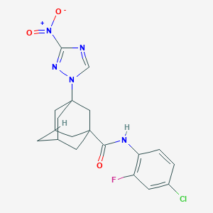 N-(4-chloro-2-fluorophenyl)-3-{3-nitro-1H-1,2,4-triazol-1-yl}-1-adamantanecarboxamide