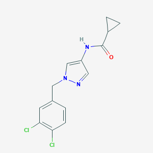 molecular formula C14H13Cl2N3O B213846 N-[1-(3,4-dichlorobenzyl)-1H-pyrazol-4-yl]cyclopropanecarboxamide 