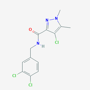 molecular formula C13H12Cl3N3O B213847 4-chloro-N-(3,4-dichlorobenzyl)-1,5-dimethyl-1H-pyrazole-3-carboxamide 