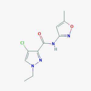 molecular formula C10H11ClN4O2 B213859 4-chloro-1-ethyl-N-(5-methyl-3-isoxazolyl)-1H-pyrazole-3-carboxamide 