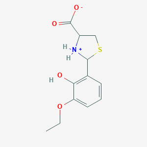 molecular formula C12H15NO4S B213863 2-(3-Ethoxy-2-hydroxyphenyl)-1,3-thiazolidin-3-ium-4-carboxylate 