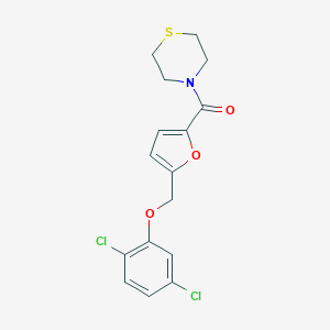 molecular formula C16H15Cl2NO3S B213867 4-{5-[(2,5-Dichlorophenoxy)methyl]-2-furoyl}thiomorpholine 