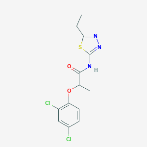 molecular formula C13H13Cl2N3O2S B213868 2-(2,4-dichlorophenoxy)-N-(5-ethyl-1,3,4-thiadiazol-2-yl)propanamide 