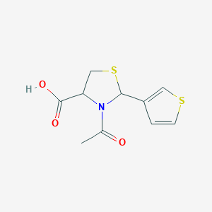 molecular formula C10H11NO3S2 B213877 3-Acetyl-2-(3-thienyl)-1,3-thiazolidine-4-carboxylic acid 