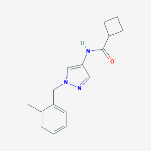 molecular formula C16H19N3O B213887 N-[1-(2-methylbenzyl)-1H-pyrazol-4-yl]cyclobutanecarboxamide 