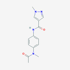 N-{4-[acetyl(methyl)amino]phenyl}-1-methyl-1H-pyrazole-4-carboxamide
