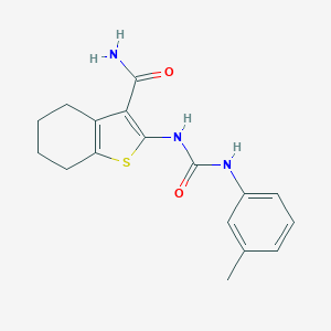 molecular formula C17H19N3O2S B213890 2-[(3-Toluidinocarbonyl)amino]-4,5,6,7-tetrahydro-1-benzothiophene-3-carboxamide 